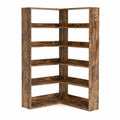 Eck-Bücherregal MDF Holzoptik L-Form 5 Ebenen 165cm Rustikale Eiche