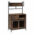 Regalsystem aus Spanplatte und Metall, Braun/Schwarz