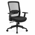 Ergonomischer Bürostuhl mit Netzrücken Schwarz höhenverstellbar