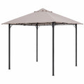 3x3 m Gartenpavillon Stahl und Polyester Beige