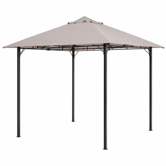 3x3 m Gartenpavillon Stahl und Polyester Beige