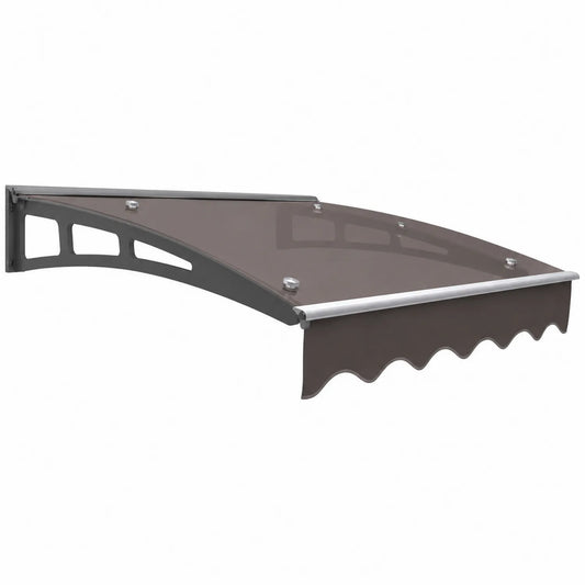 Polycarbonat Vordach Braun 100x80x23 cm