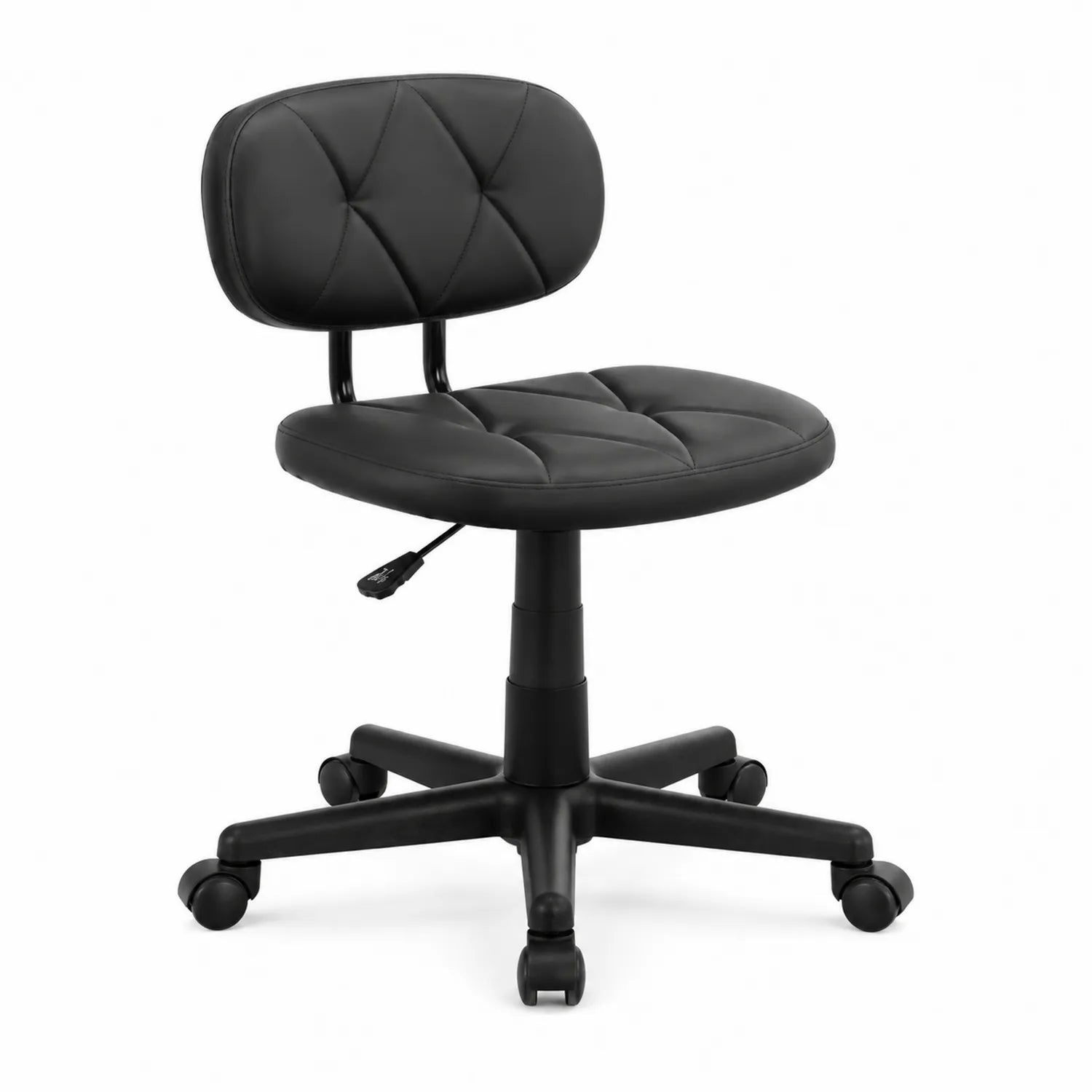 Bürostuhl Schwarz PU-Leder Höhenverstellbar mit Rollen